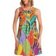 thumbnail image 1 of Fotbe Dancing African Womans Vestido de Verano sin Mangas para Mujer – Vestido Midi Línea A, Estilo Camiseta Floral, Vestido Playero Casual y Fluido, 1 of 7
