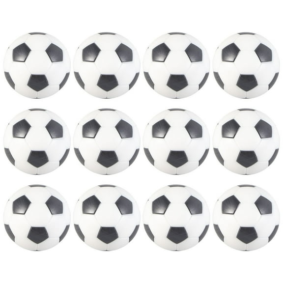CTIRCHIU Tabletop Football Black and White 12Pcs 1.3In for Fan Gear