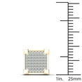 thumbnail image 4 of aaXia Men’s 14K Yellow Gold 1/3ct TDW Diamond Square Stud Earrings, 4 of 4