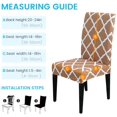 thumbnail image 2 of Dining Chair Cover Set Stretch Spandex Short Dining Chair Slipcovers Removable Washable Decorative Chair Protector Seat Covers for Dining Room Home Wedding Banquet Party Decor (Khaki+White, 2 Pack), 2 of 8