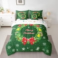 thumbnail image 2 of jejeloiu Merry Christmas Bell Twin Bedding Sets 7-Piece,Red Bowtie Bowknot Bedding Comforter Set,White Snowflake Sheet Sets For Girls,Super Cozy Room Decoration Reversible, 2 of 8