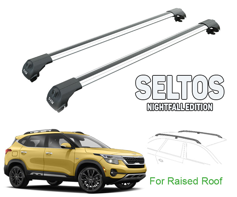 For Kia Seltos Nightfall Edition 2021Up Roof Rack System, Aluminium