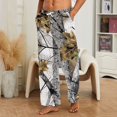 thumbnail image 2 of GrmtClth Mens Flannel Camo Casual Trousers Full Camouflage Pattern Relaxed Wide Leg Storage Pockets Indoor Nightwear Bronze XL, 2 of 6