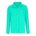 thumbnail image 5 of Outfmvch Blouses for Women Business Oversized Linen Shirts for Women Womens Long Sleeve Blouses Button Shirts Womens Button Up Shirt Women's Button Down Shirts Womens 3/4 Sleeve Tops Mint Green 2XL, 5 of 7