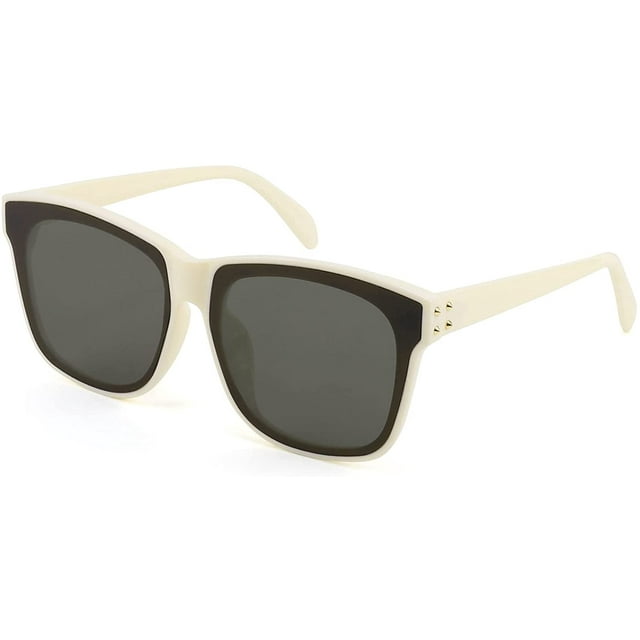 FEISEDY Oversized Sunglasses for Women Men Square Trendy UV400 with Subulate Rivets B2799