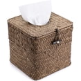 thumbnail image 2 of Caja de pañuelos cuadrada, soporte para caja de pañuelos de pastos marinos, cubierta para caja de pañuelos tejida, cubierta decorativa para caja de pañuelos de baño, 2 of 5