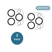 2-PACK Qixxronics for iPhone 15 Pro Max Camera Lens Protector Tempered Glass Clear