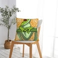 thumbnail image 5 of Cartoon Green Frog Throw Pillow Covers Decorative Pillowcases for Bed Couch Home Decor Car Sofa 16x16, 5 of 6
