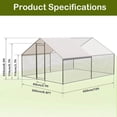 thumbnail image 2 of Grande metal chicken coop - walk-in poultry cage, 9.8x13.1x6.6 ft, 2 of 7