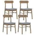 thumbnail image 1 of Costway 4 PCS Dining Chair Fabric Upholstered Kitchen Armless Chairs with Rubber Wood Frame, 1 of 9