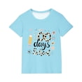 thumbnail image 2 of Fiudx Camiseta para Niños, Mezcla de Poliéster Suave, Cuello Redondo, Manga Corta, Cómoda, Uso Diario Informal, Estilo Niño/Niña, Lavado a Mano., 2 of 7