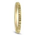thumbnail image 2 of SZUL Women's 4 Sided Thin 1.5MM Hammered Wedding Band in 14K Yellow Gold, 2 of 4