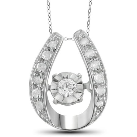 Diamonds in the Sky White Diamond Accent Sterling Silver Pendant