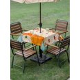 thumbnail image 3 of Outdoor Tablecloth with Umbrella Hole and Zipper, Thanksgiving Pumpkin Square Table Cloth 54x54 Inch Waterproof Tablecloth, Orange Yellow Autumn Maple Leaf Picnic Table Cover for Patio Camping, 3 of 7