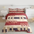 thumbnail image 3 of Feelyou Teens Vintage Abstract Bedding Comforter Set, Fashion Polkadots Stripes Twin Comforter Sets, Bruch Artwork Reversible Bedding Set, Luxury Bedroom Decor, 2-Piece, 3 of 9