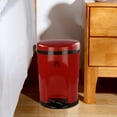 thumbnail image 2 of Cand 10 L Plastic Step Pedal Trash Can, Garbage Can with Lid for Home, Red, 2 of 5