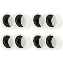 Theater Solutions TS80C In Ceiling 8" Speakers Surround Sound Home Theater 4 Pair Pack