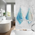 thumbnail image 6 of Dreamtimes Wood Blue Music Patterned Hand Towels 2 PCS, Cotton Bath Towel for Drying Face Hands Body Decorative Water Absorbent Lightweight Towels for Bathroom Ktichen Travel Gym,16"x28", 6 of 7