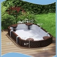 thumbnail image 3 of Dranite Kid's Sandbox with Cover, 4 Corner Seats, Bottom Liner, 71"x42"x9", Dark Brown, 3 of 10