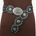 thumbnail image 5 of Hollow Western Disc Belt for Dress Boho Concho Belt Vintage Country Waist Belts for Women, 5 of 8