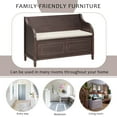thumbnail image 3 of Ottoman Bench with Storage Solid Wood Entryway Multifunctional Removable Cushion Storage Bench with Safety Hinge, 3 of 6