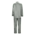 thumbnail image 5 of HNMKIU Soft Matching Family Pajamas Set with Buttons Long Sleeve Solid Color Family Casual Wear Home Sleepwear Grey,Women:S, 5 of 10