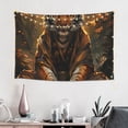 thumbnail image 2 of Easygdp Tiger In The Fallen Leaf Forest Tapestry Wall Hanging, Wall Tapestries for Bedroom Aesthetic Living Room Office Decor 60x40in, 2 of 8