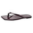 thumbnail image 1 of Amzcrzy Zapatos de mujer,Zapatos de mujer,Zapatillas de mujer, Chanclas casuales multicolores planas cuadradas de color liso para mujer de moda de verano Sandalias Mujer Zapatillas De Casa, 1 of 6