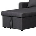 thumbnail image 4 of 82 Inch Reversible Sleeper Sectional Sofa with Storage Chaise, Dark Gray- Saltoro Sherpi, 4 of 10
