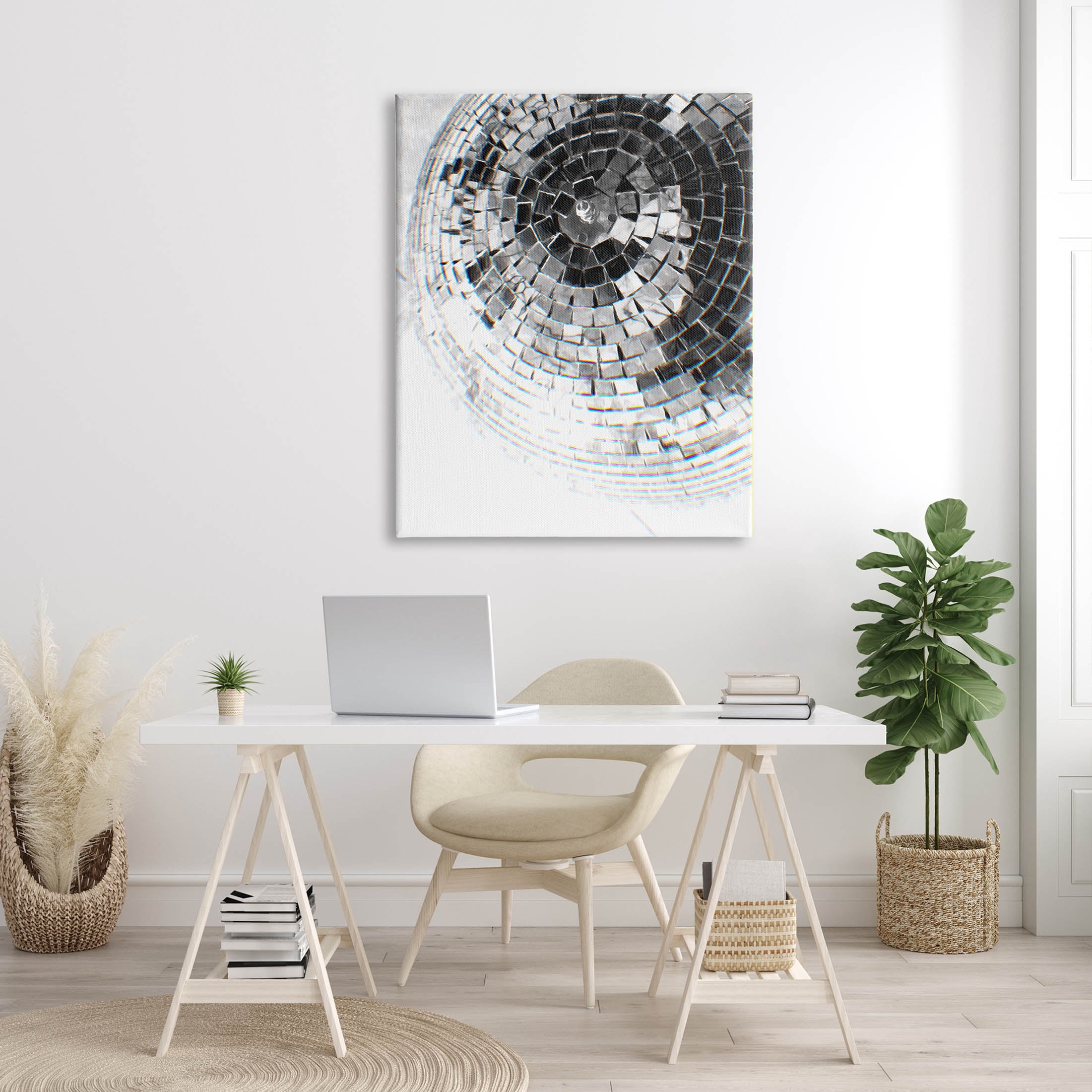 Stupell Industries Fading Disco Ball Monochrome Photography Photograph Gallery Wrapped Canvas Print Wall Art, Design by Ziwei Li