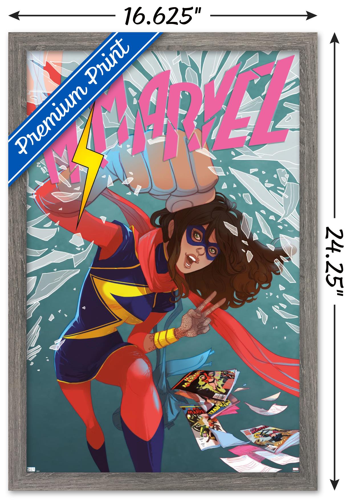 Marvel Comics - Ms. Marvel - Ms. Marvel #13 Wall Poster, 14.725" x 22.375", Framed
