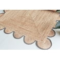 thumbnail image 6 of Chouhan Rugs Natural Jute Light Grey Scalloped Rug Bohemian Rug Decor Rug Handwoven Rug Custom Rug Decorative Rug, 6 of 6