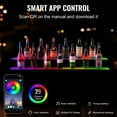 thumbnail image 3 of VEVOR LED Lighted Liquor Bottle Display, 2 Tiers 48 Inch Commercial Illuminated Home Bar Shelf, 2 Steps Whiskey Rack Stand, Acrylic Drink Shelves with RF Remote & App Control,and Multicolor lighting, 3 of 9
