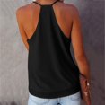 thumbnail image 4 of under $5 JINMGG Tank Tops for Women under $5,Women's Fashion Solid Sleeveless Vest T-Shirt Sling Blouse V Neck Casual Tops Black L, 4 of 5