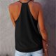 thumbnail image 4 of Camiseta sin mangas sólida a la moda para mujer, blusa con tirantes, Tops informales con cuello en V Pompotops  lopia988301, 4 of 5