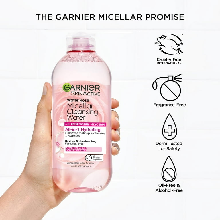 Garnier SkinActive Rose Water Micellar Cleansing Water, 13.5 fl oz