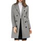 thumbnail image 2 of Abrigo de invierno para mujer INSPIRE CHIC con solapa muesca, abrigo de trench de doble botonadura, gris, 2 of 7