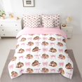 thumbnail image 2 of Manfei Cute Pink Bow 7-Piece Queen Bedding Comforter Set for Kids Children, 2 of 8