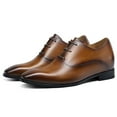 thumbnail image 3 of CMR CHAMARIPA Height Increasing Shoes - Mens Elevator Dress Shoes - Brown Oxfords Shoes 7 CM / 2.76 Inches, 3 of 5