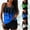 Blue, variant on Jacenvly Womens Tankini Swimsuits 2 Piece Breathable Women Conservative Print Strappy Back Set Two Piece Swimsuits Swimdress Multicolor New Style Beach Dresses for Women Casual Summer Blue