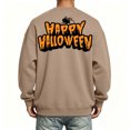 thumbnail image 5 of Men Halloween Sweatshirt Pumpkin Ghost Printed Casual Long Sleeve Spooky Pullover Sweatshirt New Fashion Comfy Shirts Camel XXL, 5 of 5
