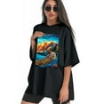 thumbnail image 3 of Plus Size Shirt for Women Black Tops for Women Short Sleeves Shirt for Women Sea Turtle 13 T Shirt Crewneck Shirt for Women 4XL, 3 of 5