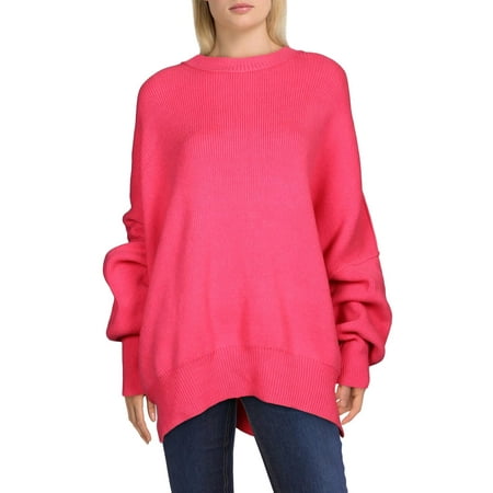 Free People Womens Easy Street Ribbed Knit Dolman Sleeve Tunic Sweater