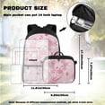 thumbnail image 4 of Yspwyqan Pink Polka Dot Axolotl Strawberry Backpack Set 4Pcs with Lunch Box Pencil Case Water Bottle Bag, Double Zipper Lightweight Bookbags Fits 14" Laptop for Elementary School Travel, 4 of 7