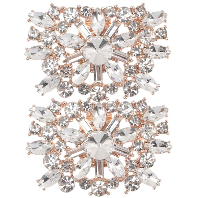 CIMAXIC Wedding 2pcs Bridal Shoe Clips Rhinestone Shoe Decoration Charms Party Wedding Shoe Clips,1.97"X1.38"X0.39"