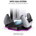 thumbnail image 3 of Charging Dock Stand Build-in Cooling Fan Adjust with LED Lighting for P5 Slim, 3 of 8