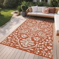 thumbnail image 2 of EastVita 9 x 12 ft Plastic Red White Rectangular Beach Front Porches Patio Picnic RV Camping Garage Flower Persian Area Rug, 2 of 10