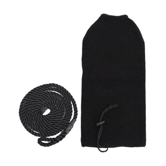 jinwen Boat Cover with Rope Boat Bumper Cover for Sailing Marine G3 Black Rope