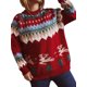 thumbnail image 5 of TRKIYQC Suéter de Navidad para Mujer, Jersey de Punto, Manga Larga, Cuello Redondo, Elk, Tops de Invierno para Casual Diario TRKIYQC moda, 5 of 9