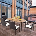 thumbnail image 2 of Gymax 4PCS Patio PE Rattan Wicker Dining Armchairs Outdoor Chair w/ Removable Cushion, 2 of 10